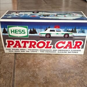 Hess Trucks Patrol Car Police Car Collectible, Vintage 1993 Toy in Original Box